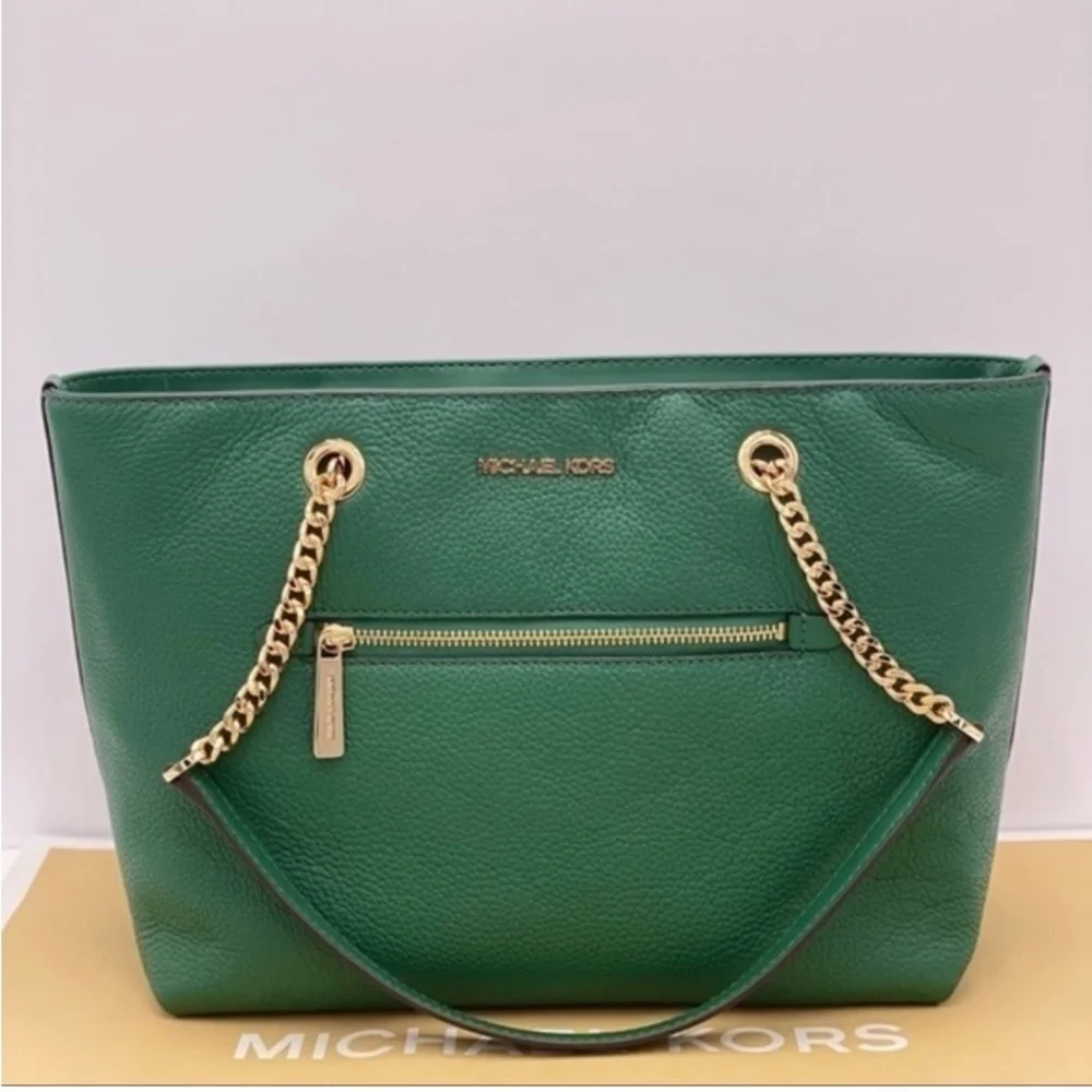Michael Kors Green Tote Shoulder Bag - Picture 6 of 12
